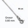 Cadena Plata 50 cm Fina