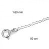 Cadena Plata 50 cm Gr