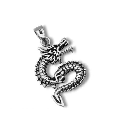 Amuleto Plata Dragon 2,5 cm