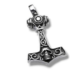 Amuleto Plata Martillo de Thor 3,2 cm (Calavera)           