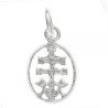 Amuleto Plata Cruz Caravaca 1,4 cm Oval ·
