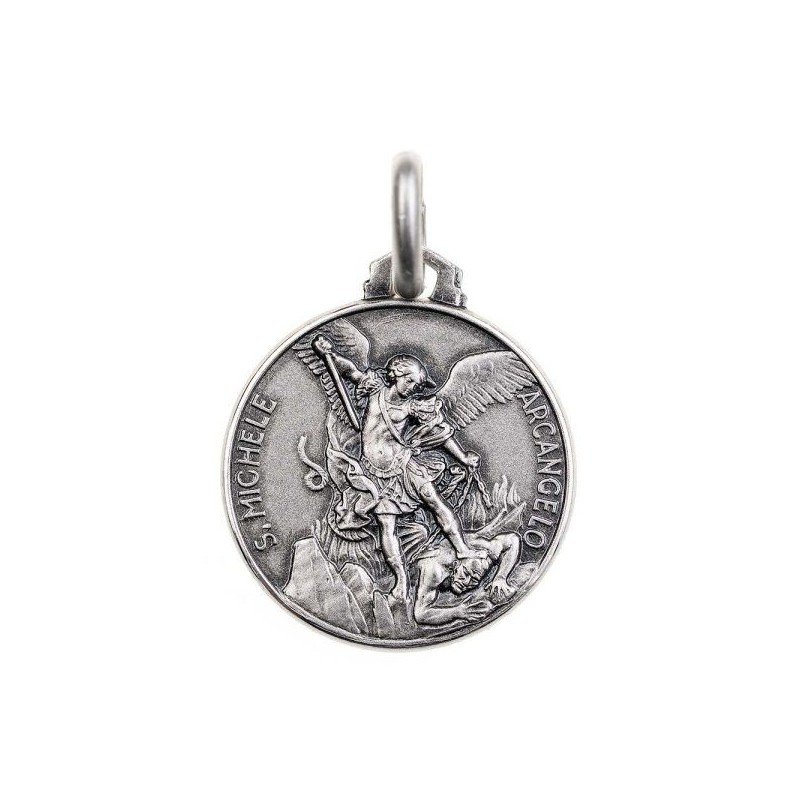 Amuleto Plata Arcangel San Miguel 2,6 cm