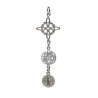 Amuleto Plata Triple Protección Nudo Brujas, Tetragramatón