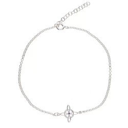 Pulsera Plata Nudo de Bruja 16 a 19 cm