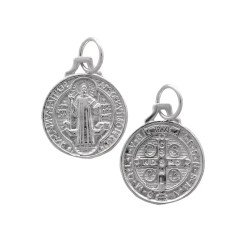 Amuleto Plata Medalla San Benito (Reverso Cruz 2,5 cm)